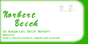 norbert beich business card